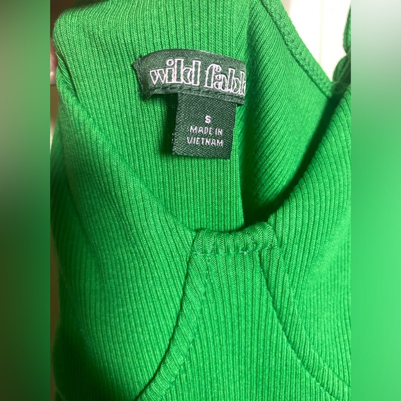 Green Knit Ribbed Mini Dress - Picture 6 of 7